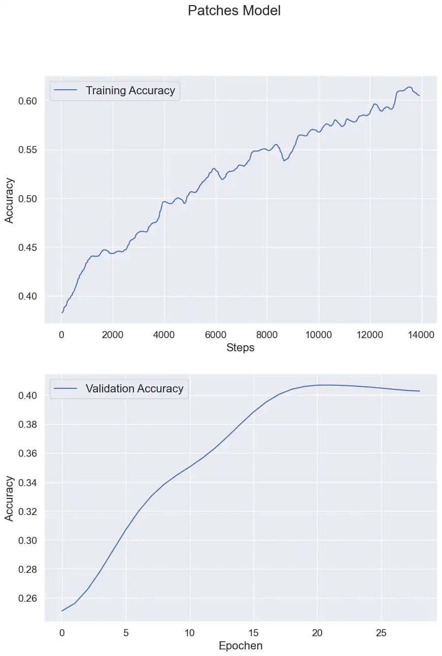 Der Trainingsverlauf des Patch Models